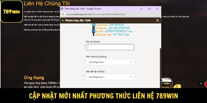 Cập nhật mới nhất phương thức Liên hệ 789Win