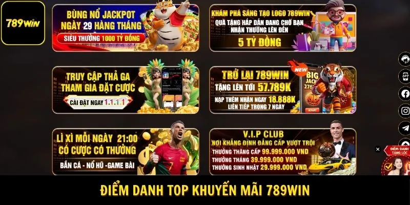 Điểm danh top Khuyến mãi 789Win